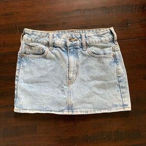 Light Blue Denim Mini Skirt